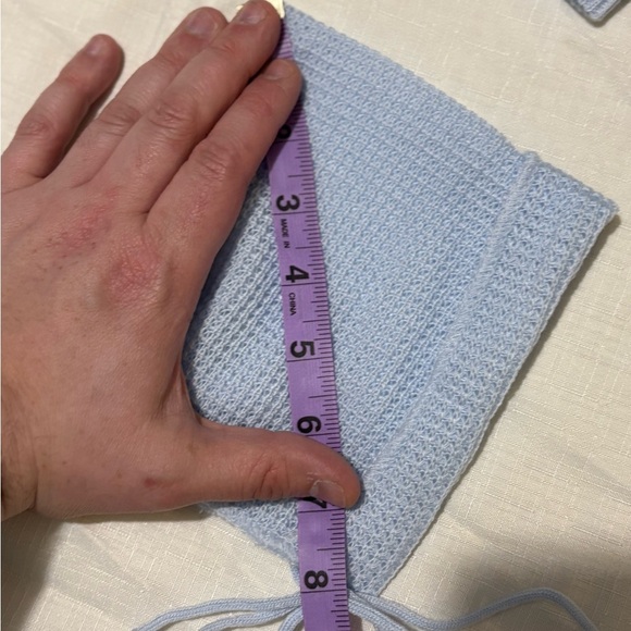 Vintage Blue Kids Matching Set with Hat and Booties - Picture 8 of 13